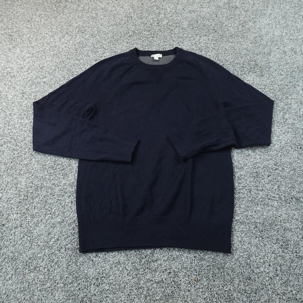 Gap Sweater Mens S Navy Blue Cotton Cashmere Crewneck Pullover Raglan Casual Top